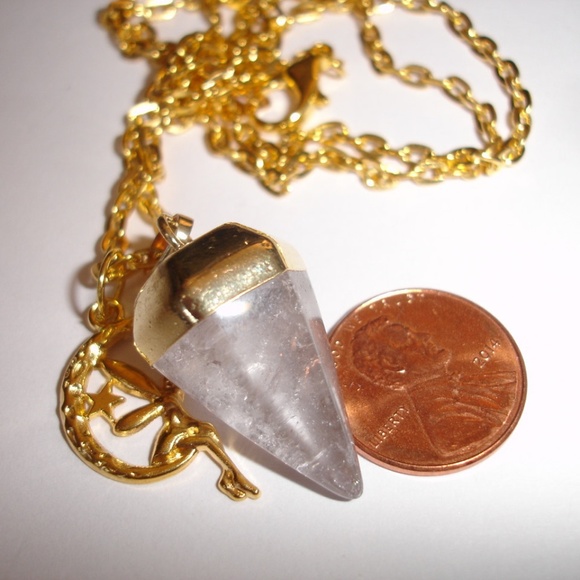 Pendulum Necklace Quartz  Pendulum Quartz Necklace - Picture 4 of 4
